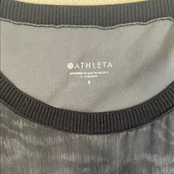 Athleta Sleeveless Dress Small Black Gray Drawstring Waist Active - Picture 2 of 7
